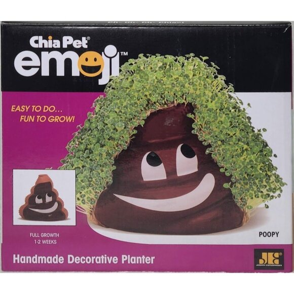 Joseph Other - Chia Pet Emoji Poopy W/ Seed Pack Collectible Decorative Planter New Open Box